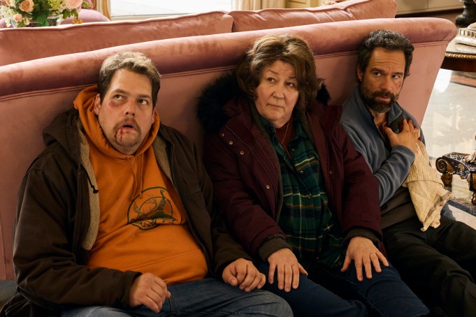 Remy Bouchard (Guillaume Cyr), Ruth Clarke (Margo Martindale), Mike Byrne (Chris Diamantopoulos) in The Sticky