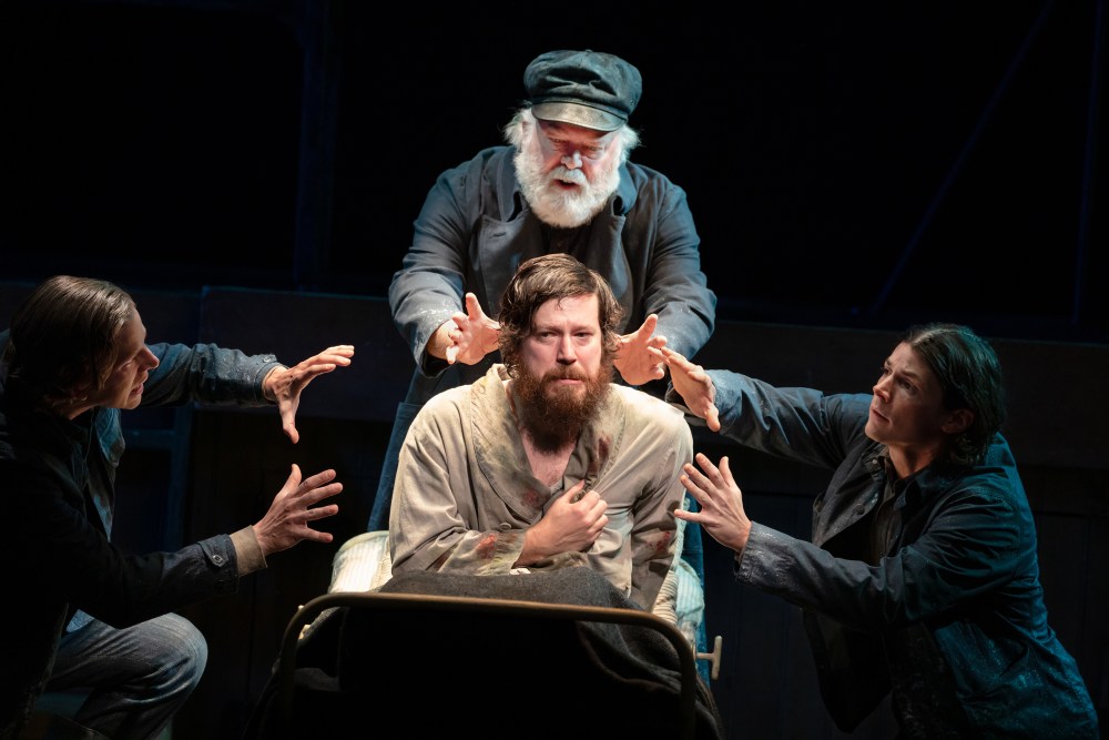 Swept Away Stark Sands (Big Brother), John Gallagher, Jr. (Mate), Wayne Duvall (Captain), and Adrian Blake Enscoe (Little Brother) in Arena Stage's East Coast premiere Credit: Julieta Cervantes